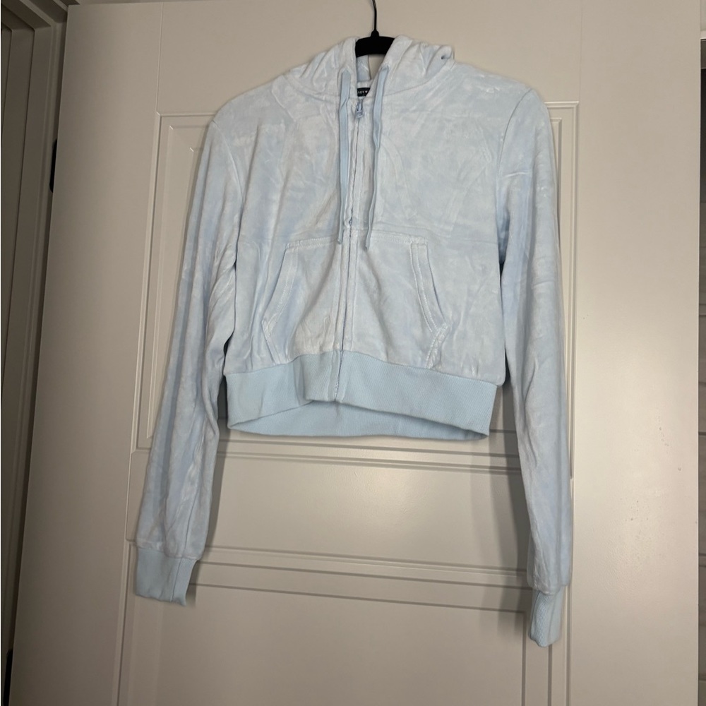 Velour zip up hoodie